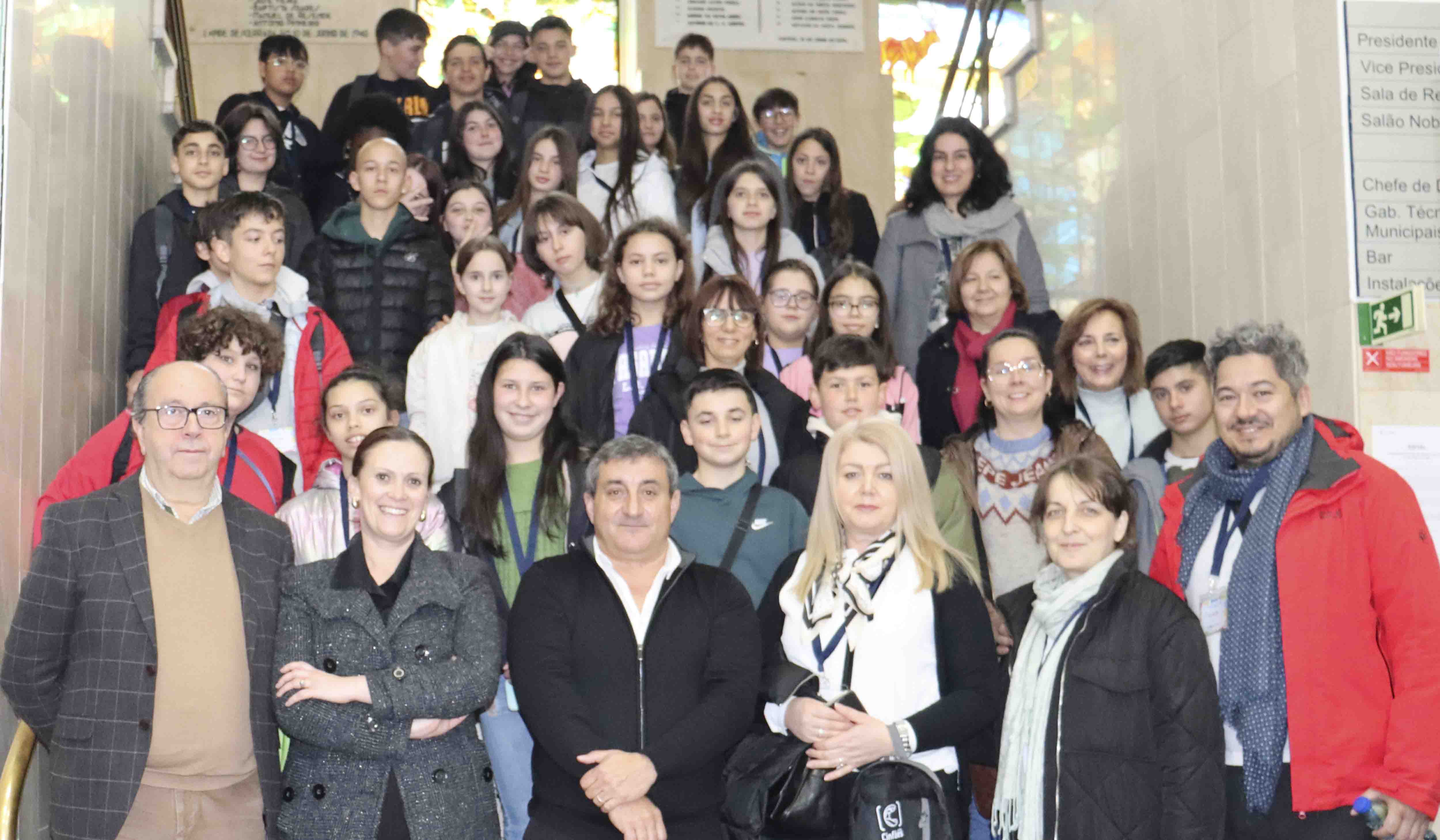 Receção a grupo Erasmus+ da Escola E.B. 2,3 de Cinfães