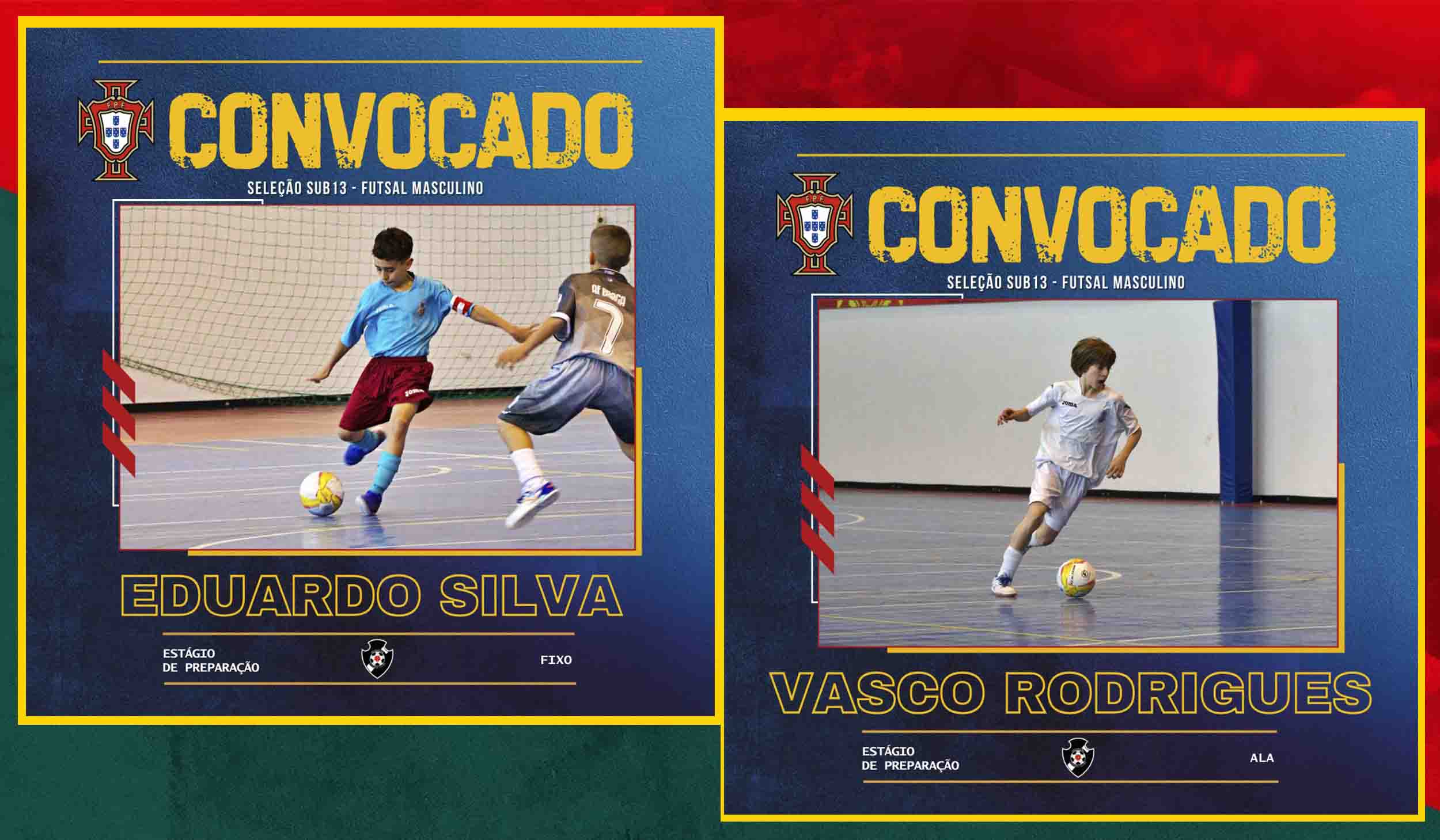 Dois jogadores do Nespereira F.C chamados à Seleção Nacional Sub13