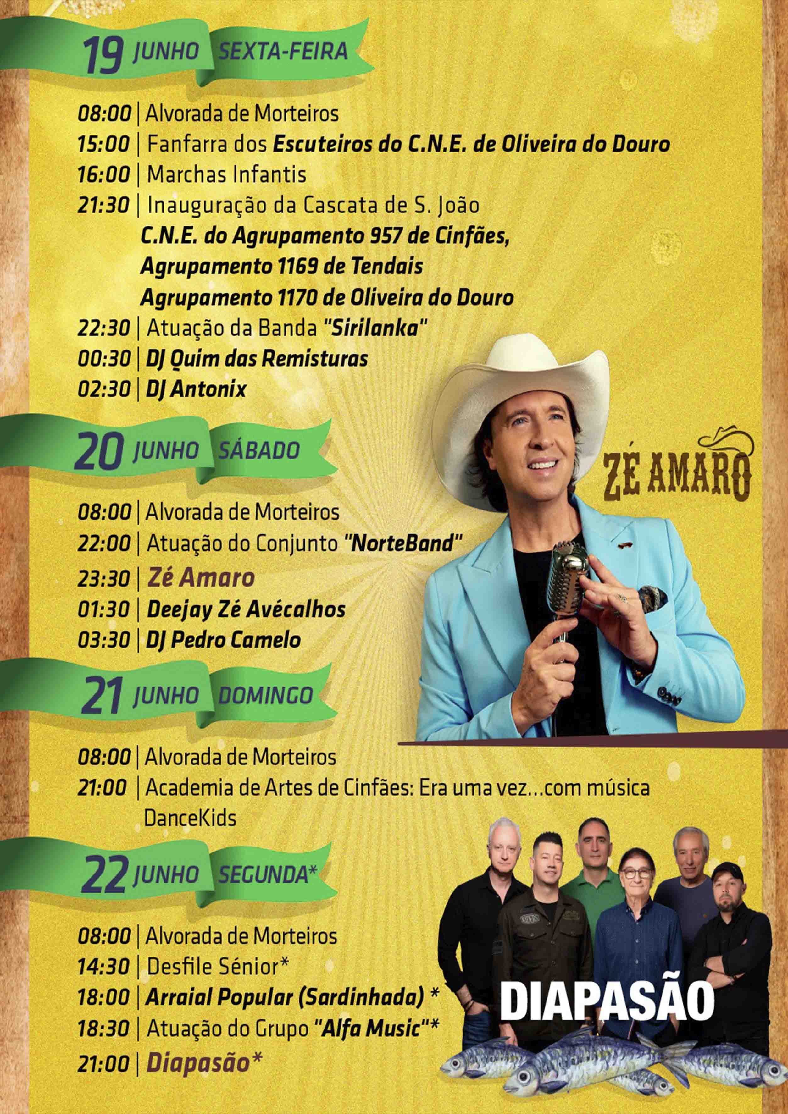 Festas do Concelho de Cinfães em Honra de São João de 19 a 24 de junho