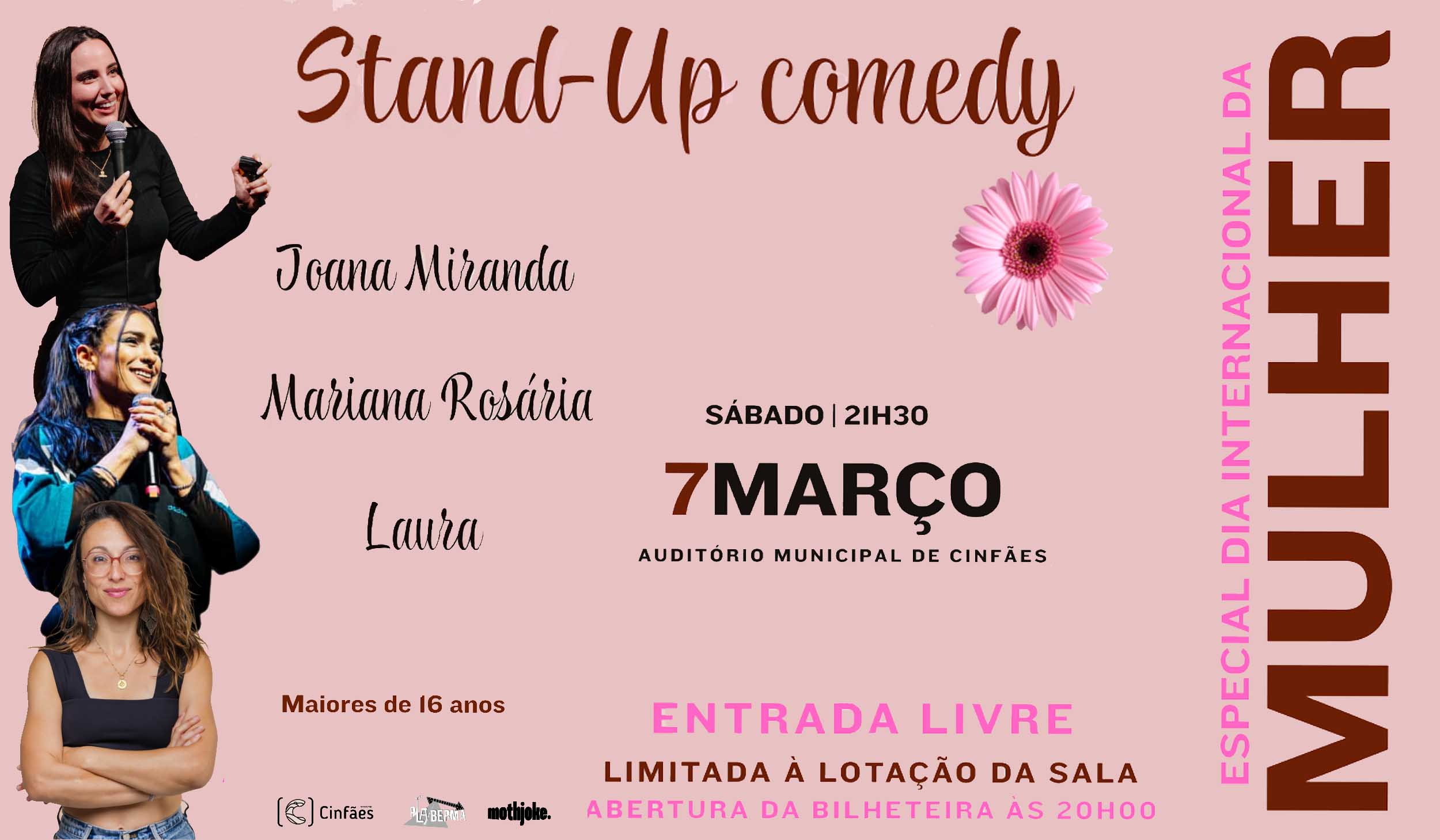 Stand-Up Comedy assinala o Dia Internacional da Mulher em Cinfães