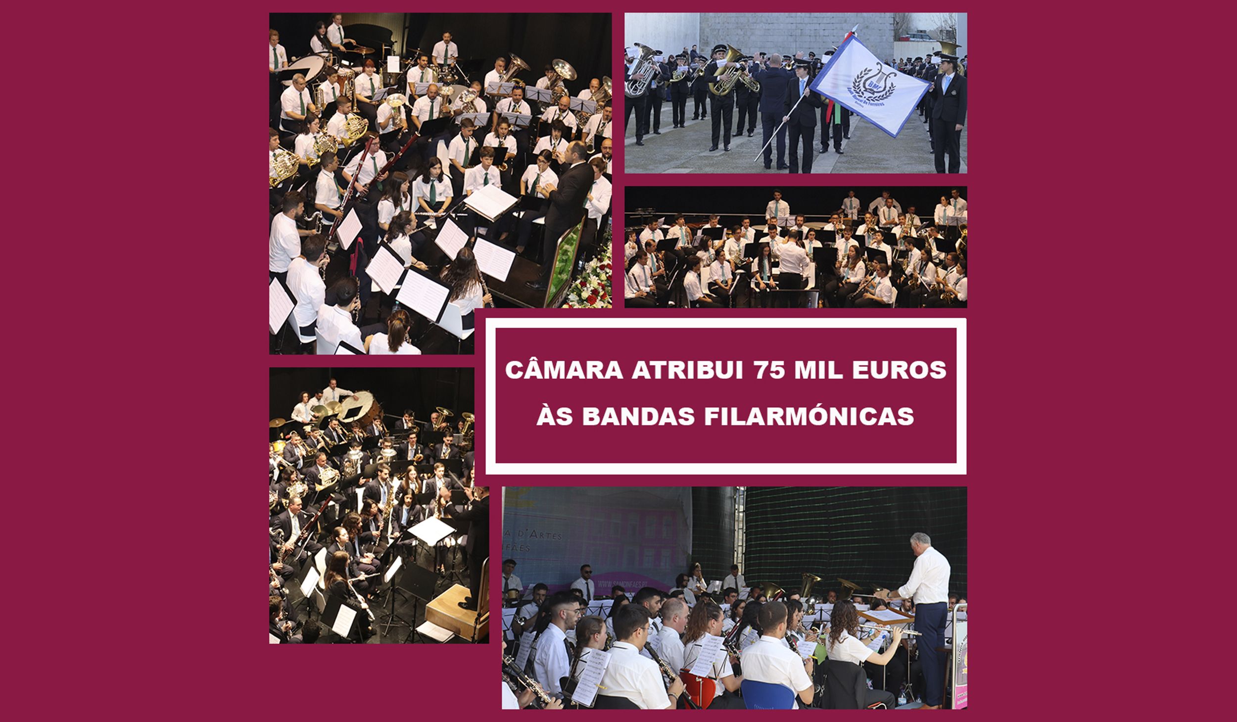 75 mil euros para apoiar as Bandas Filarmónicas