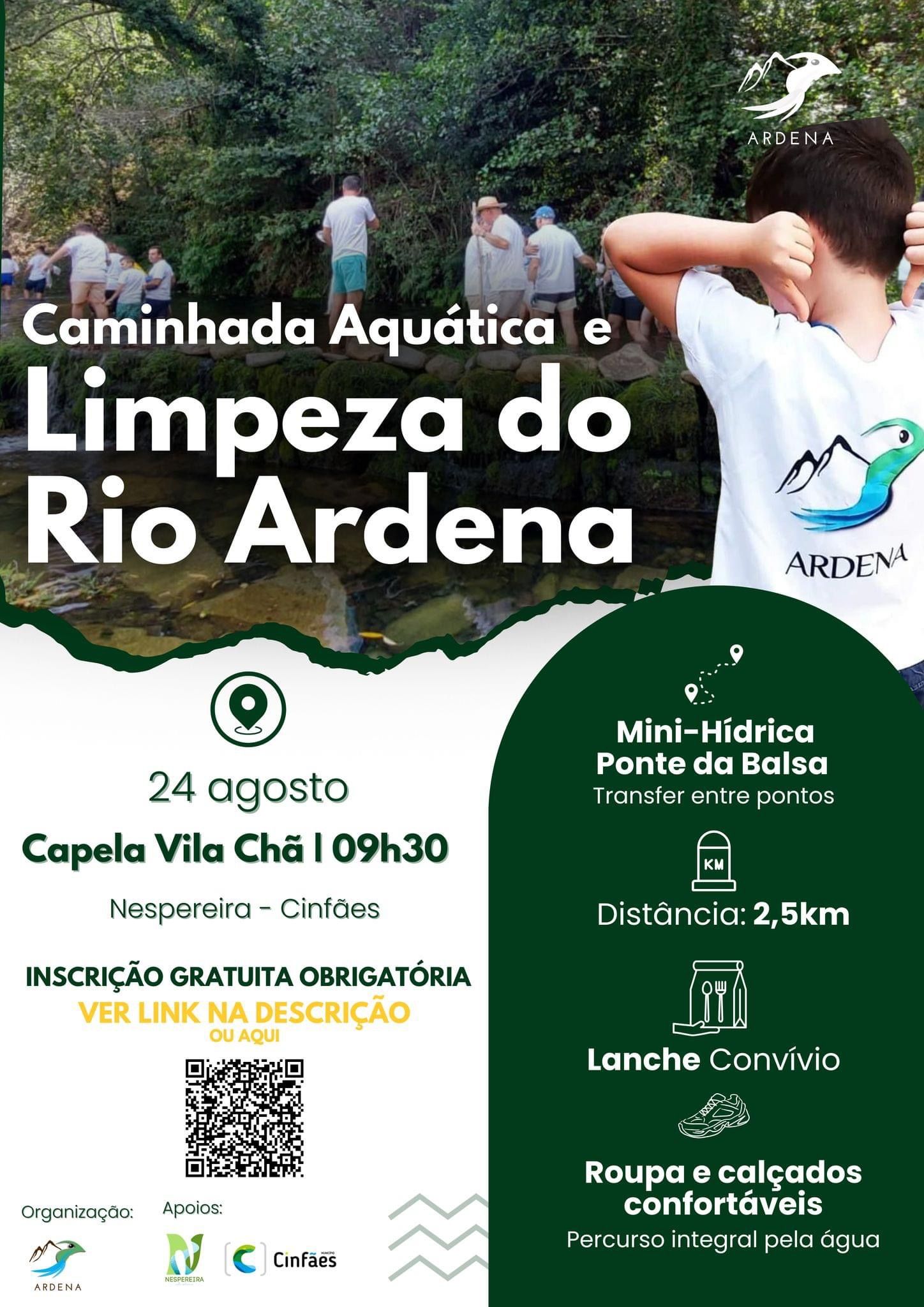 Caminhada Aquática e Limpeza do Rio Ardena