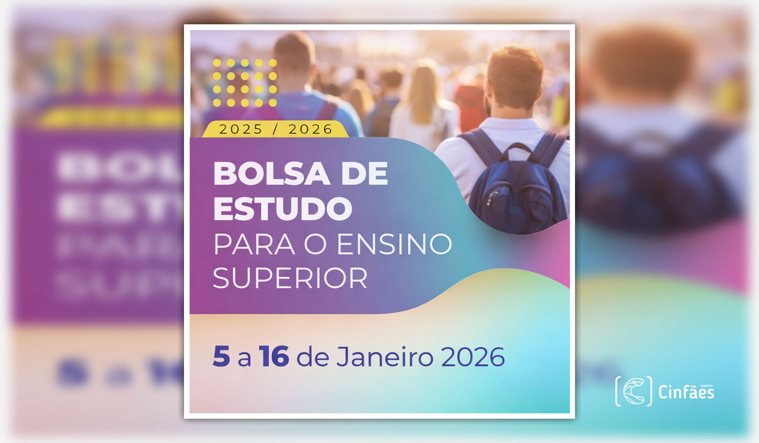 Bolsas de Estudo para o Ensino Superior – Candidaturas abertas de 5 a 16 de janeiro!